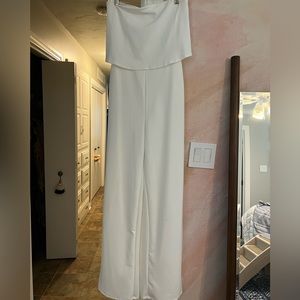 White Jumpsuit. WORN ONCE!